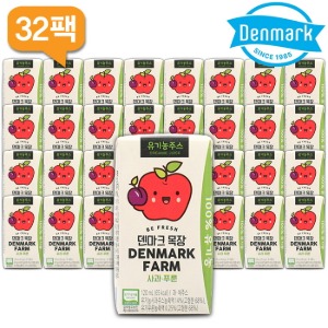 덴마크목장 유기농주스 사과,푸룬 120mlx32개