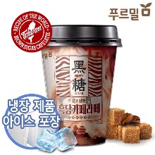 푸르밀 더 깊고진한 흑당카페라떼 250mlx10컵/밀크티/버블티+아이스포장