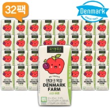 덴마크목장 유기농주스 사과,푸룬 120mlx32팩
