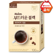 [무료배송]맥심 부드러운 블랙 아라비카100 커피 100개입
